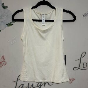 ✨ Lululemon WunderMost Ribbed Nulu Scoopneck Tank – Cream – XS – NWT ✨
